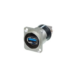 Neutrik Reversible USB3.0 feedthrough adaptor NAUSB3