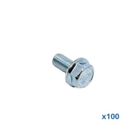 Pack of 100 x M8 Hex Bolt Screw with Fixed Ring - 16mm Long