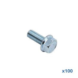 Pack of 100 x M8 Hex Bolt Screw with Fixed Ring - 20mm Long