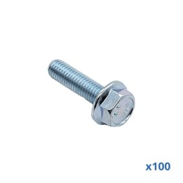 Pack of 100 x M8 Hex Bolt Screw with Fixed Ring - 30mm Long