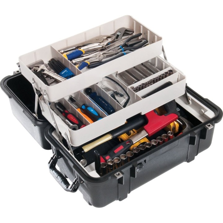 PELI#1460TOOL,WL/2-TRAY,BLACK