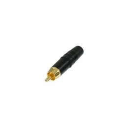 Phono Plug Gold Plated Black Shell Black Ring Chuck Retention NYS373-0