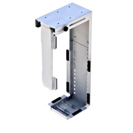Rigid Silver Computer Holder with Adjustable Bracket