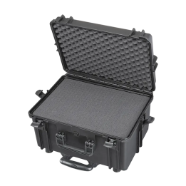 Black, cubed foams with trolley, INT 500x350xH280(58+222)mm, EXT 555x437xH326mm, 6,84kg, 49L