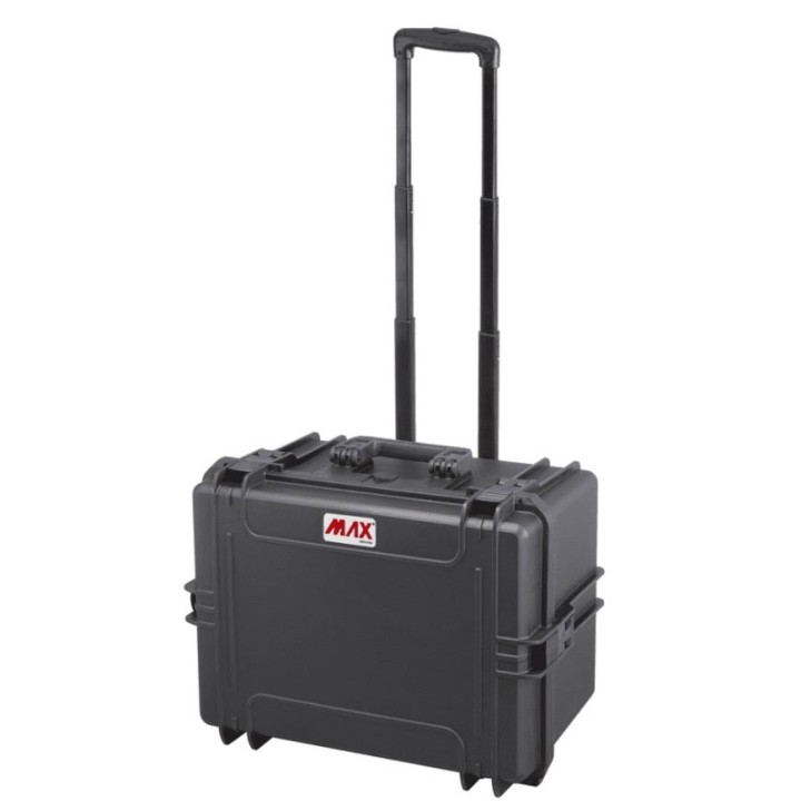 Black, tool case with trolley, INT 500x350xH194(58+136)mm, EXT 555x445xH258mm, 7,16kg, 33,95L