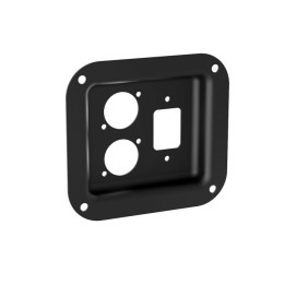 Small Black Dish for 1 x IEC and 2 x D-Series Connectors