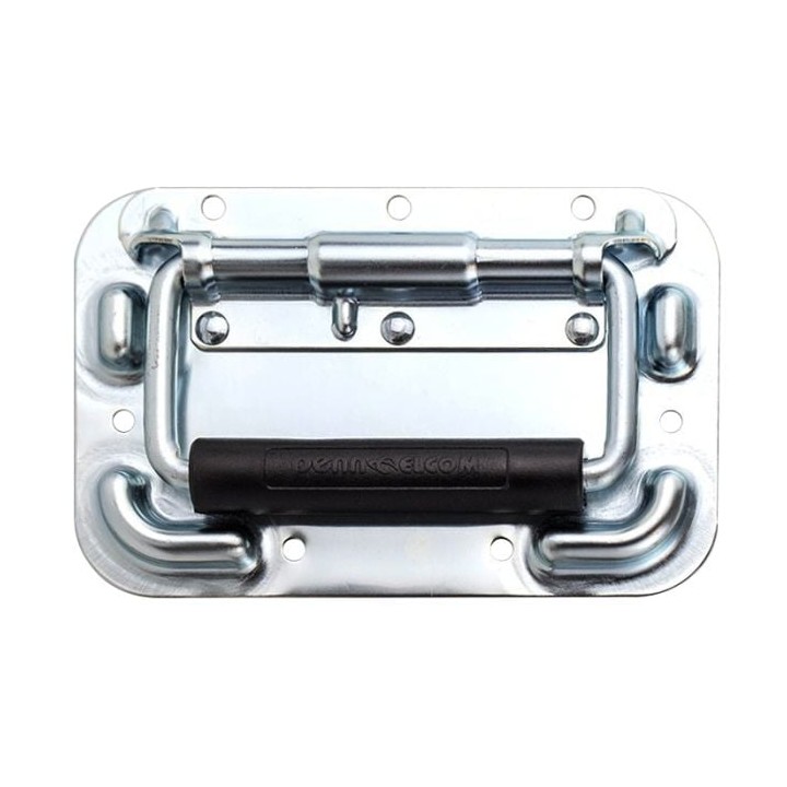 Sprung Flip Handle with 19mm Grip in Surface Mount Dish
