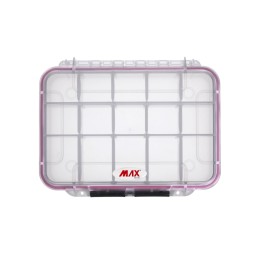 Transparent, 3 - 15 adjustable compartments, INT 212x82xH47(14+33)mm, EXT 230x175xH53mm, 0,3kg, 1,39L