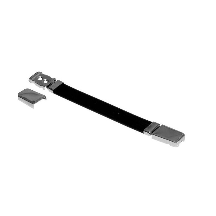 Black Plastic Strap Handle with Nickel End Caps