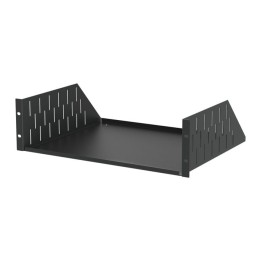 3U Black Rack Shelf - 368mm Deep