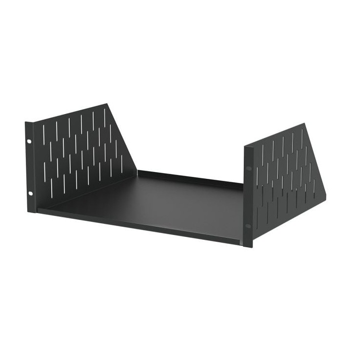 4U Black Rack Shelf - 368mm Deep
