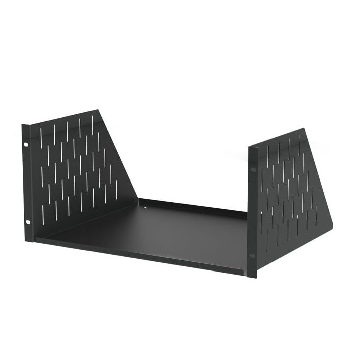 5U Black Rack Shelf - 368mm Deep