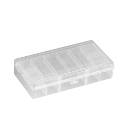 Transparent, Polyp. Box with internal shelf